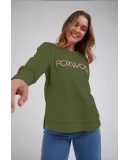 FOXWOOD - Simplified Metallic Crew (Olive and Pink)