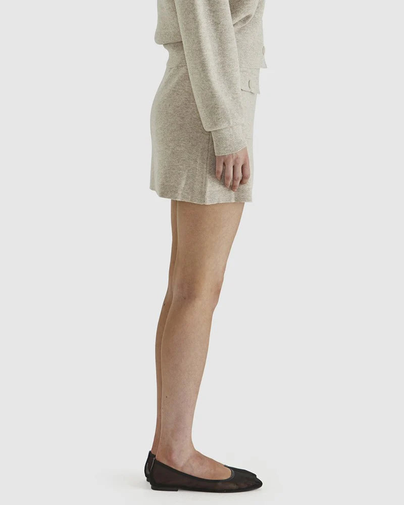 SASS CLOTHING - Baldwin Knit Skirt (Oatmeal)