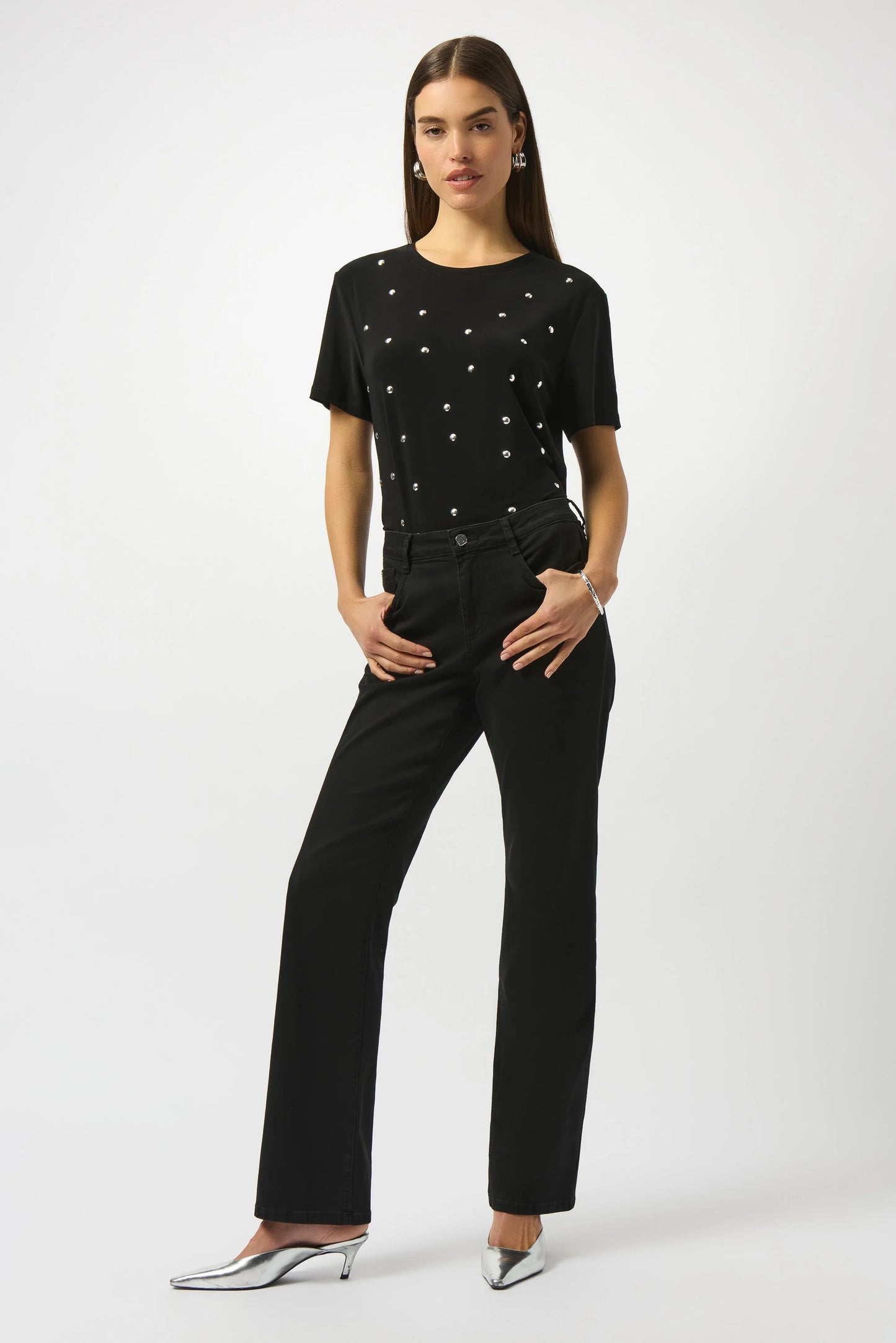JOSEPH RIBKOFF - Brooke Classic Bootcut Strech Jean (Black)