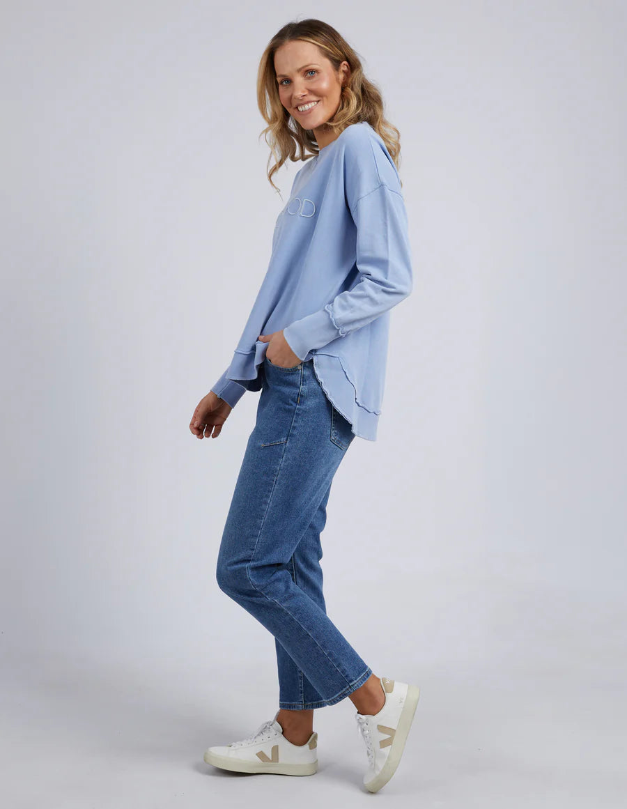 FOXWOOD - Washed Simplified Crew (Light Blue)