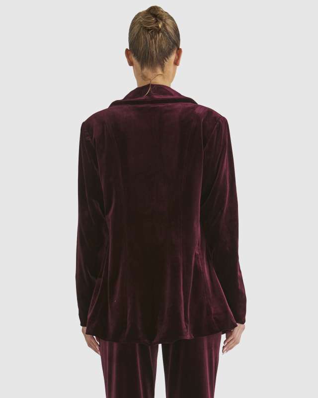 FATE + BECKER - Mustang Sally Velvet Blazer (Wine)