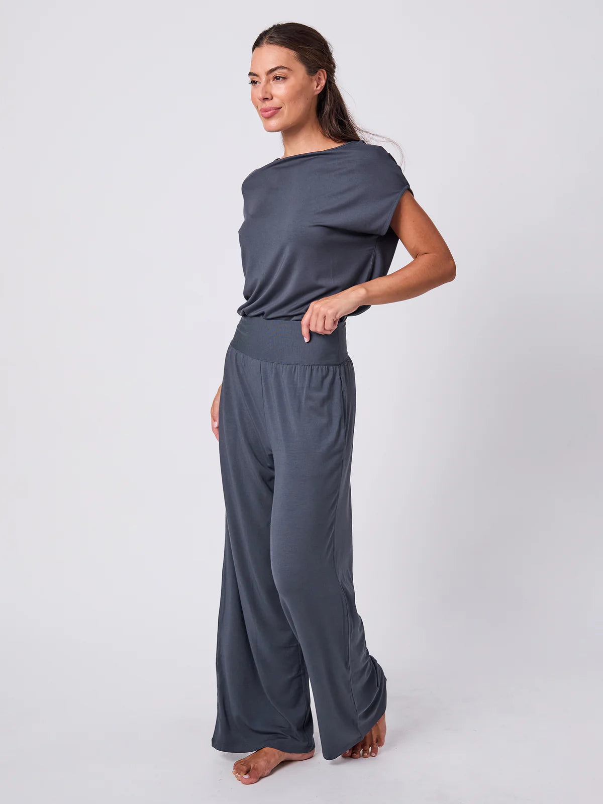 DHARMA BUMS - Nomad Modal Wide Pant (Charcoal)