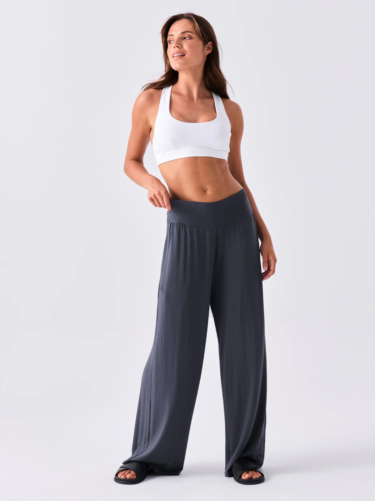 DHARMA BUMS - Nomad Modal Wide Pant (Charcoal)