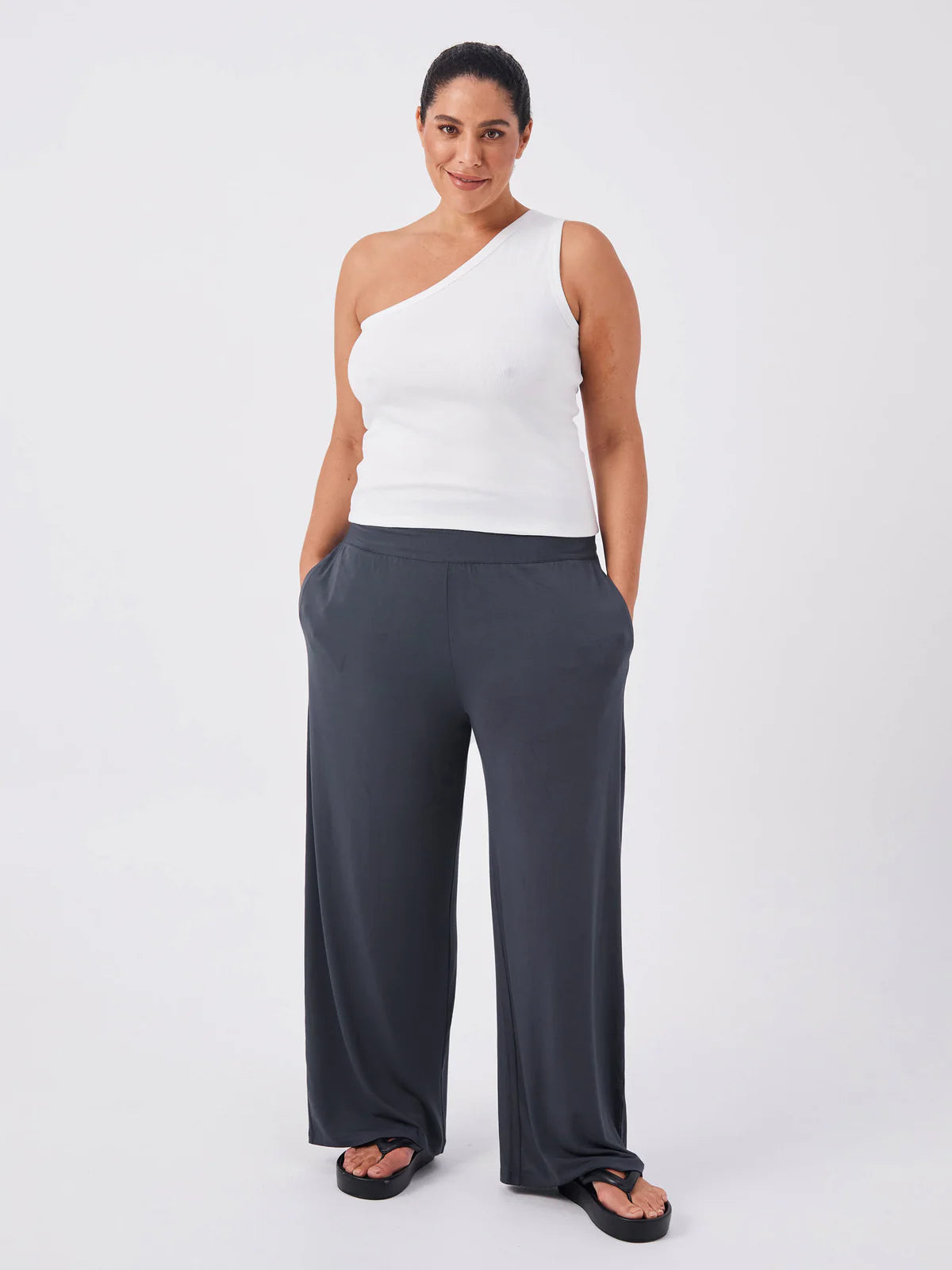 DHARMA BUMS - Nomad Modal Wide Pant (Charcoal)