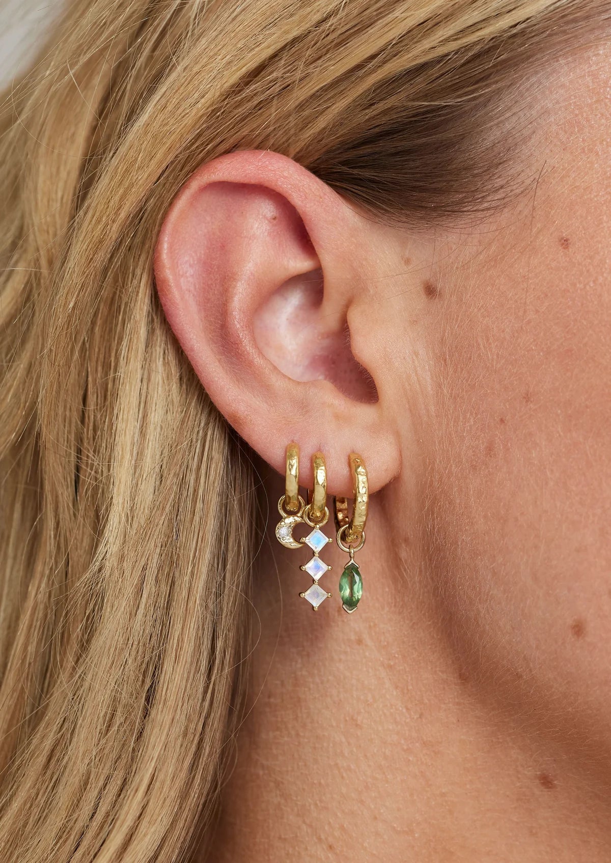 TONIMAY - Textured Gold Huggies (Medium)