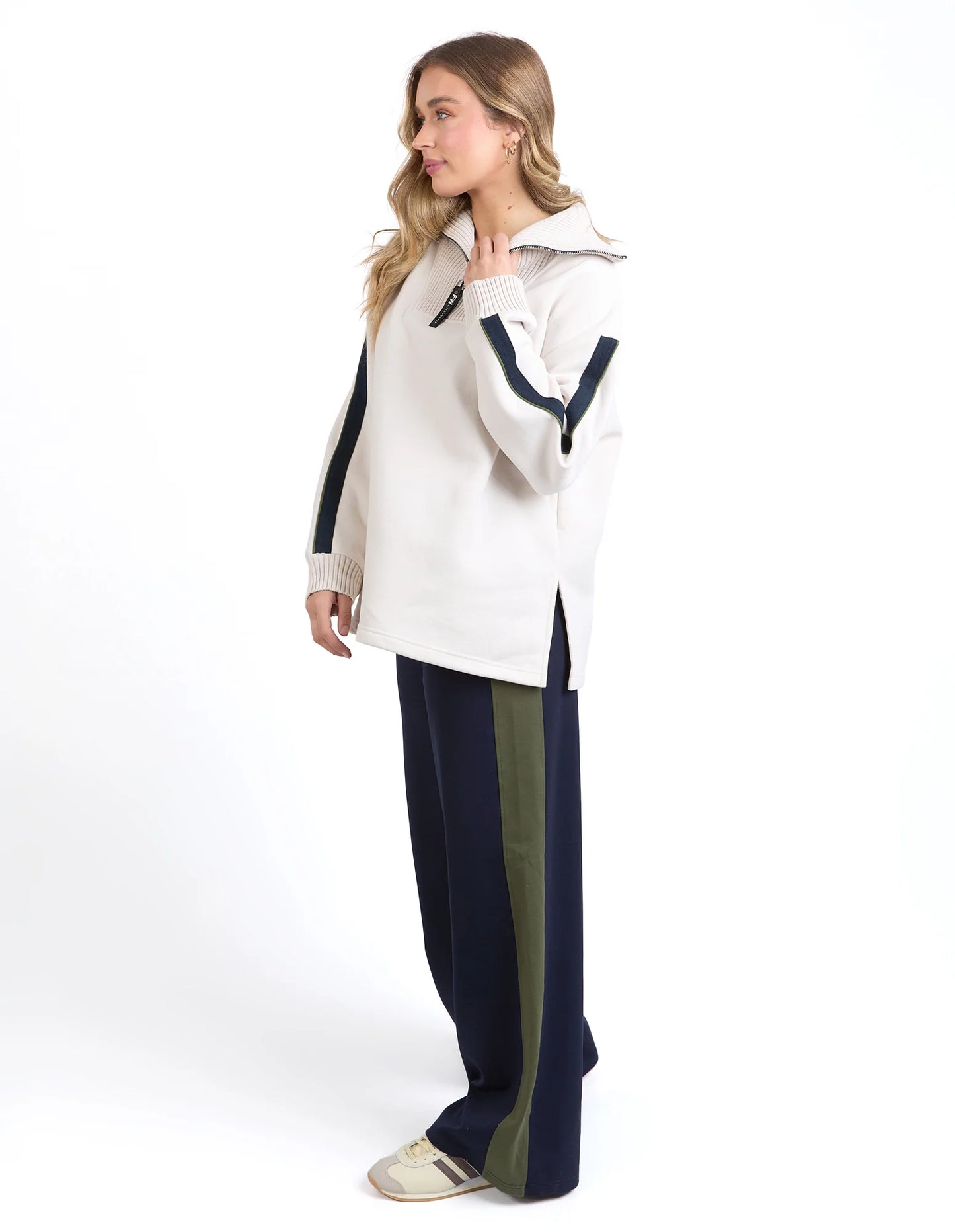 FOXWOOD - Knit Collar Crew (Bone)
