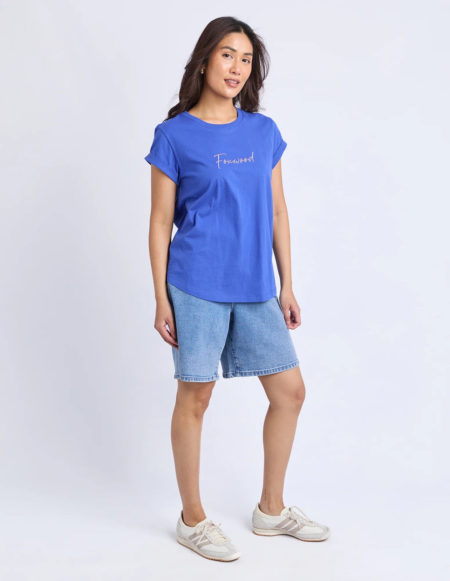 FOXWOOD - Signature Contrast Tee - Blue With Lilac