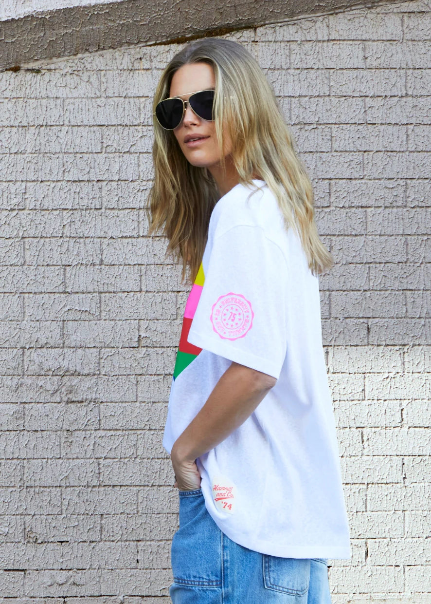 HAMMILL & CO - Rainbow Heart Tee (White)