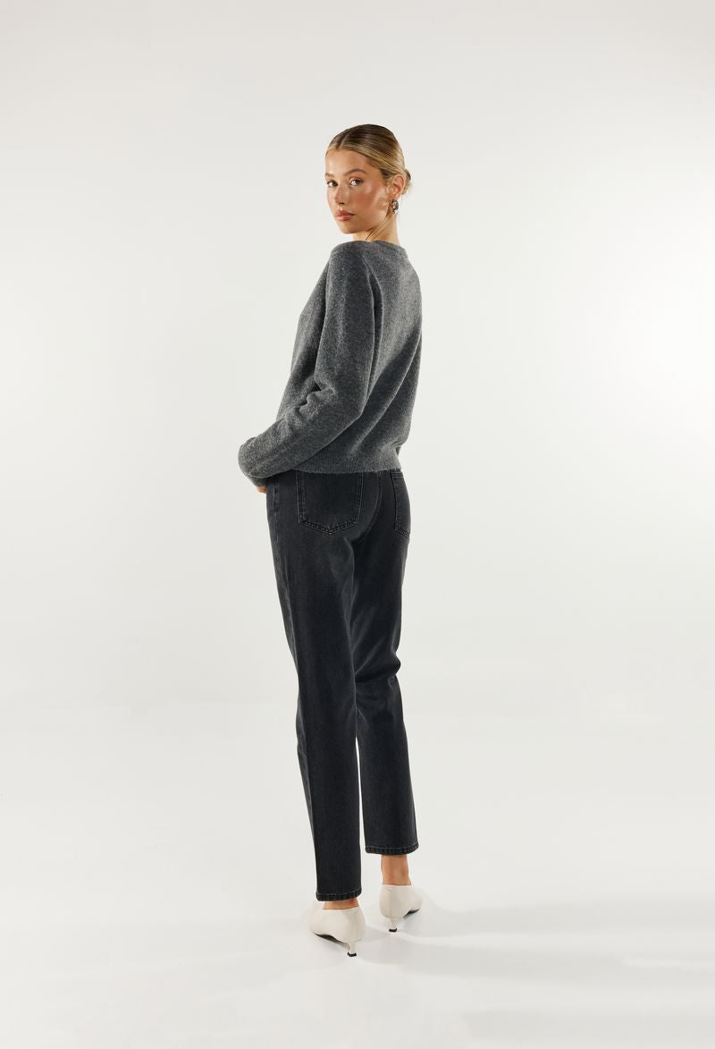 MADISON THE LABEL - Bonnie Cardigan (Charcoal)