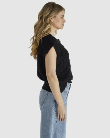 SASS CLOTHING - Zadie Vest Black