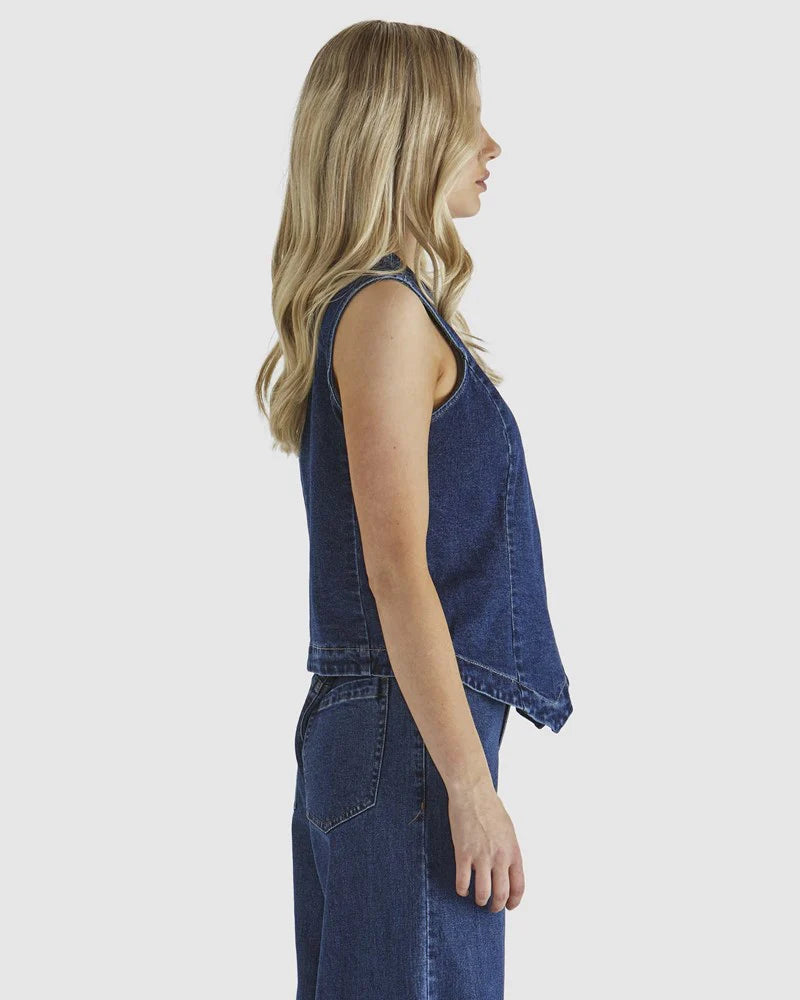 SASS CLOTHING - Marza Denim Vest 78 Wash