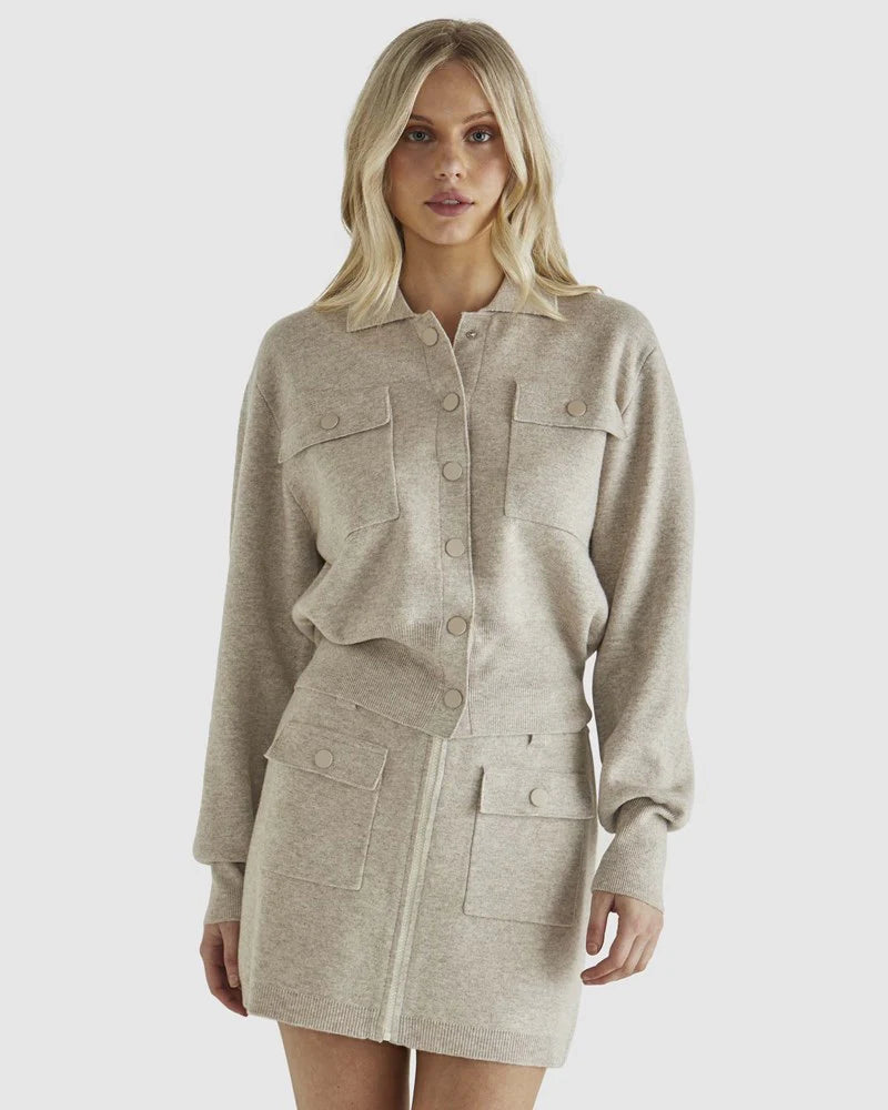 SASS CLOTHING - Baldwin Knit Jacket (Oatmeal)
