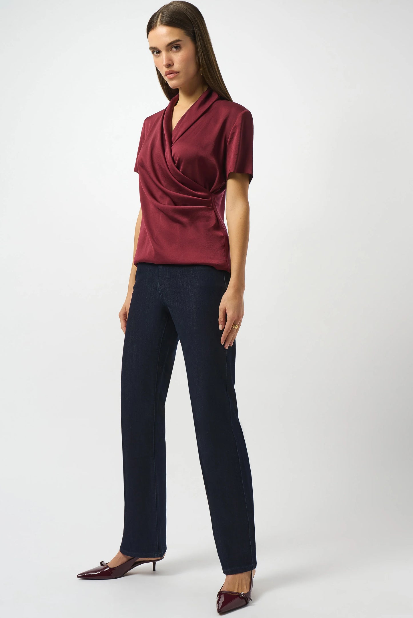 JOSEPH RIBKOFF - Brooke Classic Bootcut Stretch Jean (Dark Blue)