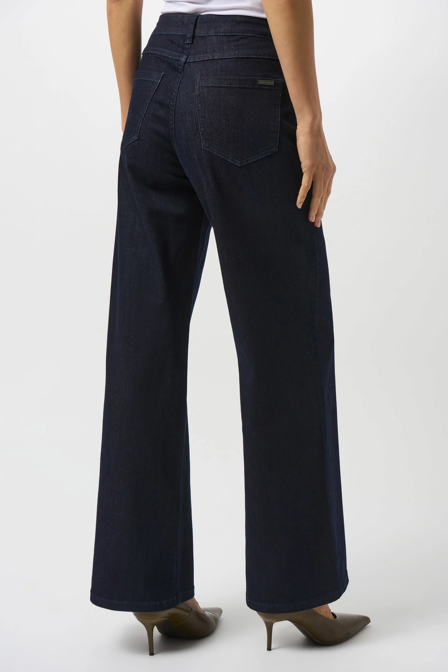 JOSEPH RIBKOFF - Goldie Classic Wide Leg Stretch Jeans (Dark Denim Blue)