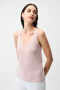 JOSEPH RIBKOFF - Metallic Knitted Camisole with Rhinestones (petal pink)