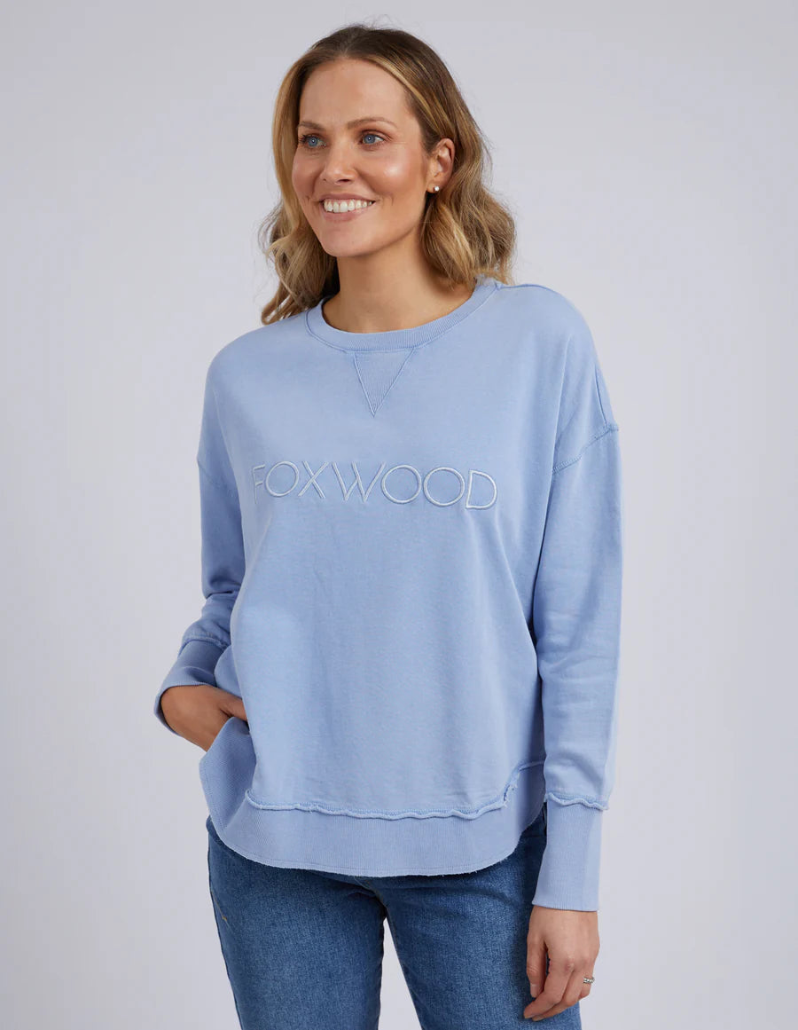 FOXWOOD - Washed Simplified Crew (Light Blue)