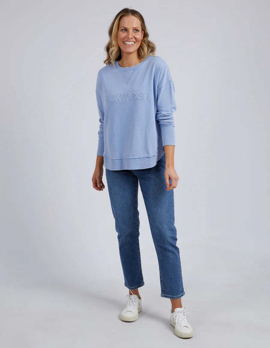 FOXWOOD - Washed Simplified Crew (Light Blue)