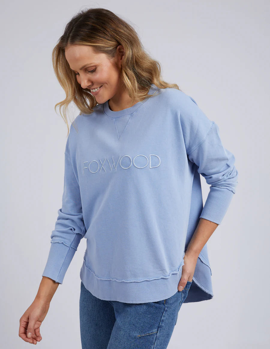 FOXWOOD - Washed Simplified Crew (Light Blue)