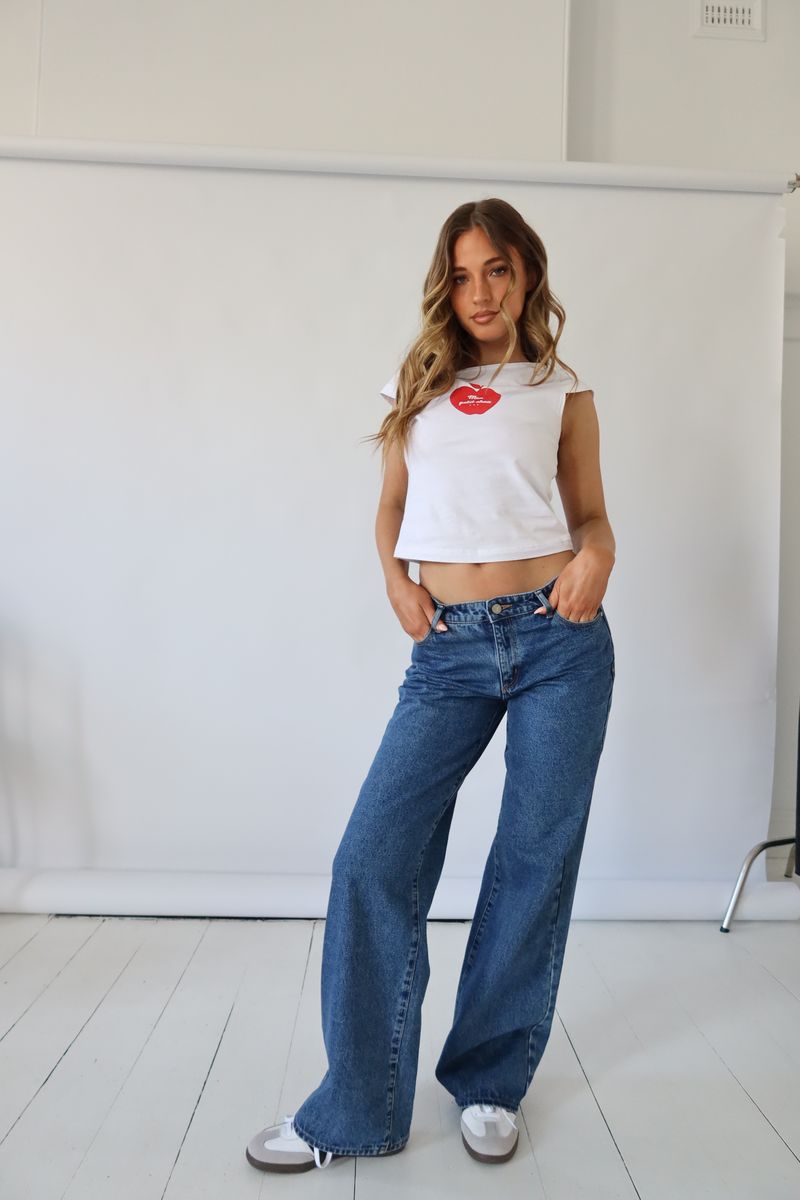 ABRAND - 95 Baggy Bella Jean - Mid Blue