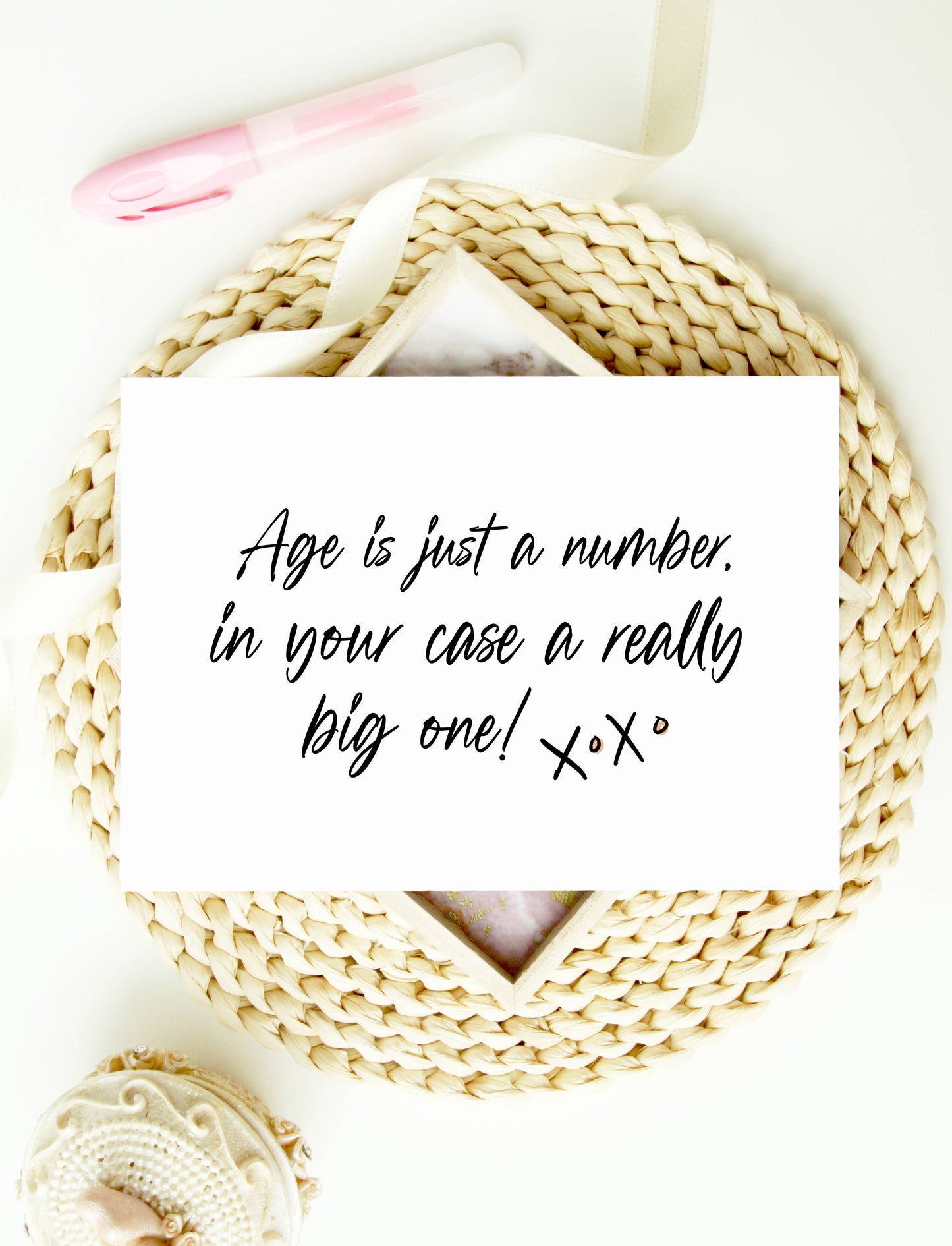 Funny Birthday Card for Friend Your Age is A Big Number