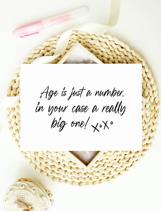 Funny Birthday Card for Friend Your Age is A Big Number