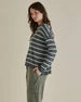 BETTY BASICS - Natasha Knit Top Green Stripe