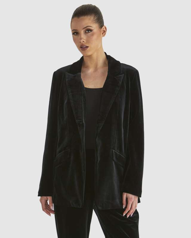 FATE + BECKER - Mustang Sally Velvet Blazer (Black)
