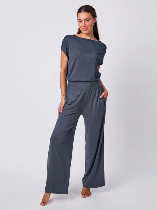 DHARMA BUMS - Nomad Modal Wide Pant (Charcoal)