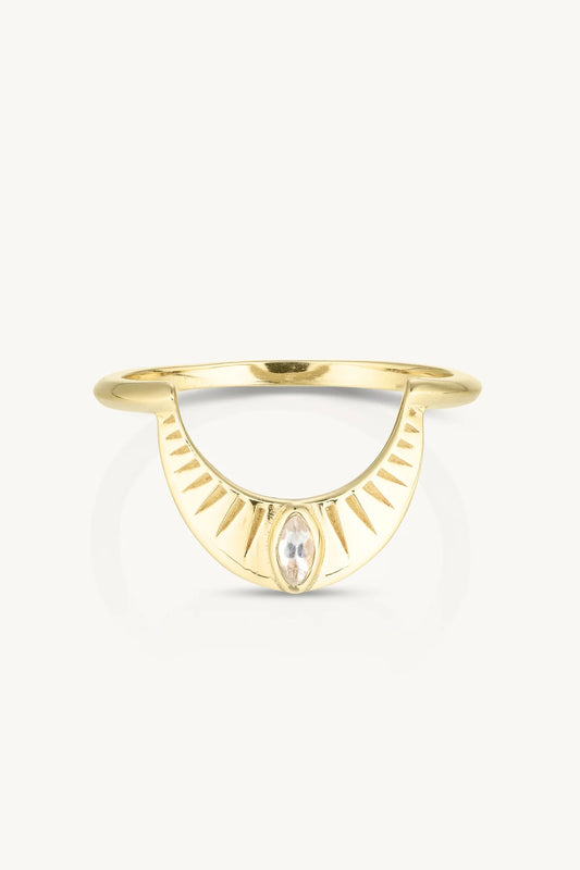 TONIMAY - Dawn Gold Moonstone Halo