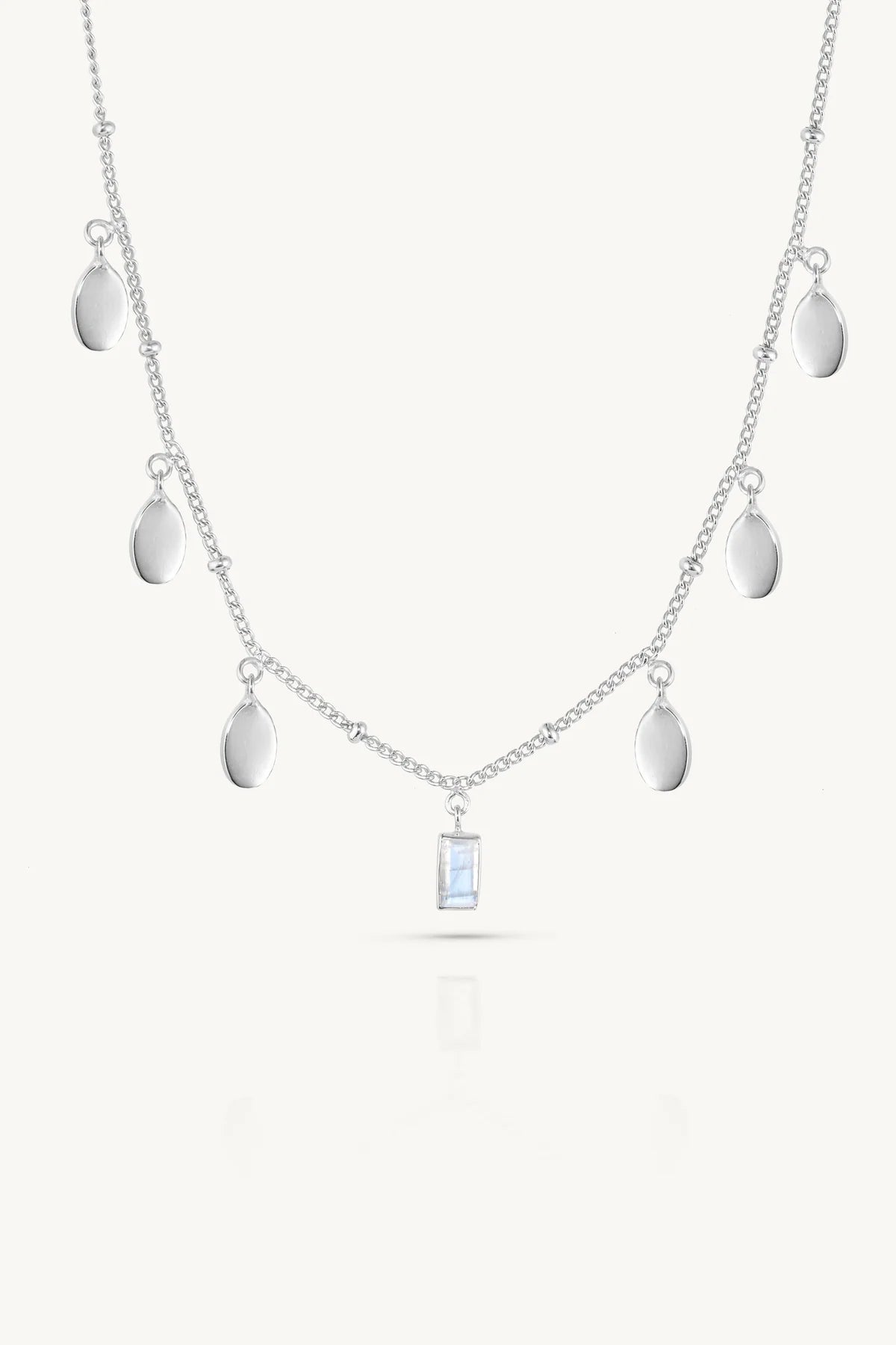TONIMAY - Petal Moonstone Silver Necklace
