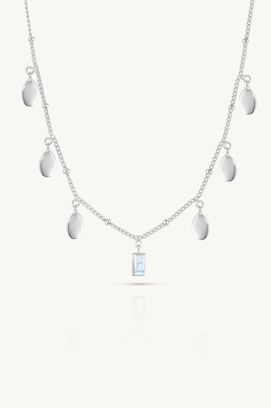 TONIMAY - Petal Moonstone Silver Necklace