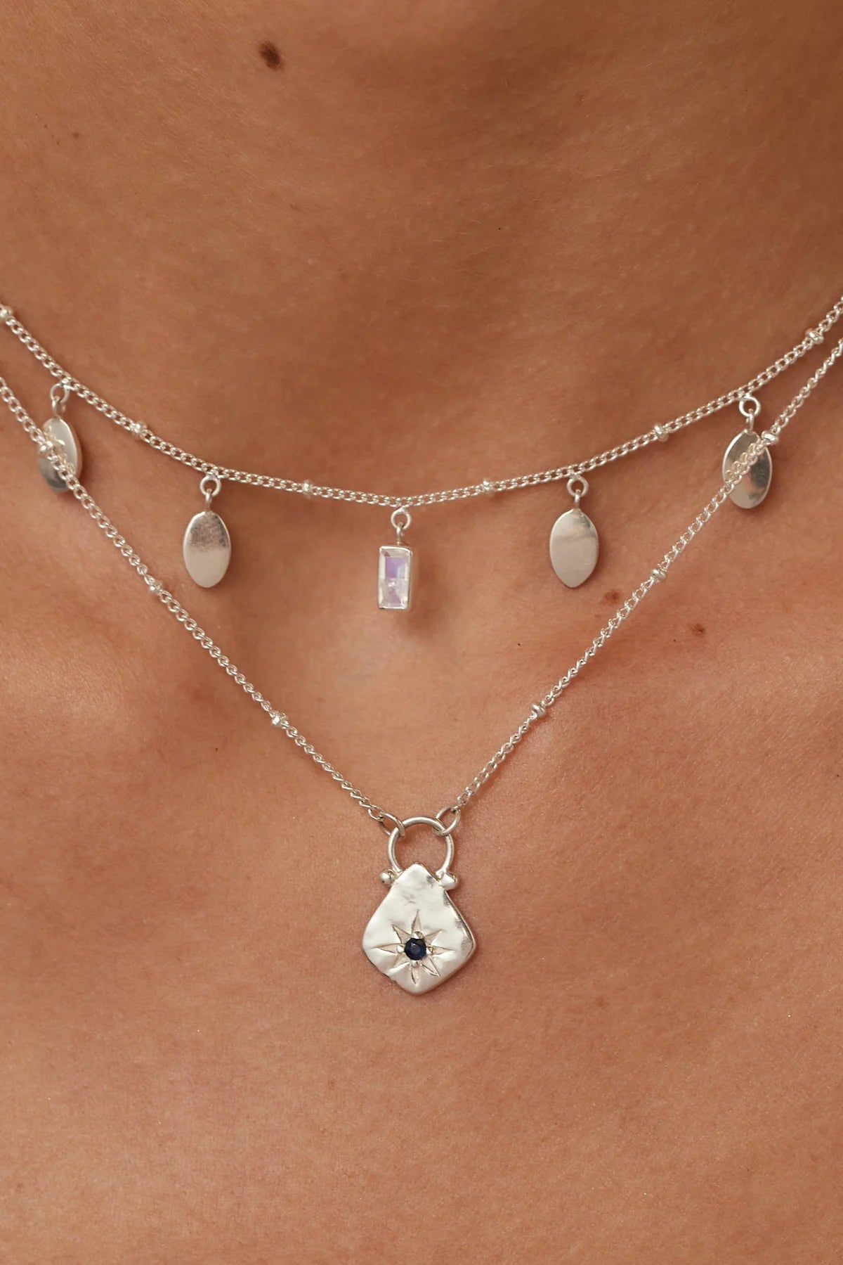 TONIMAY - Petal Moonstone Silver Necklace