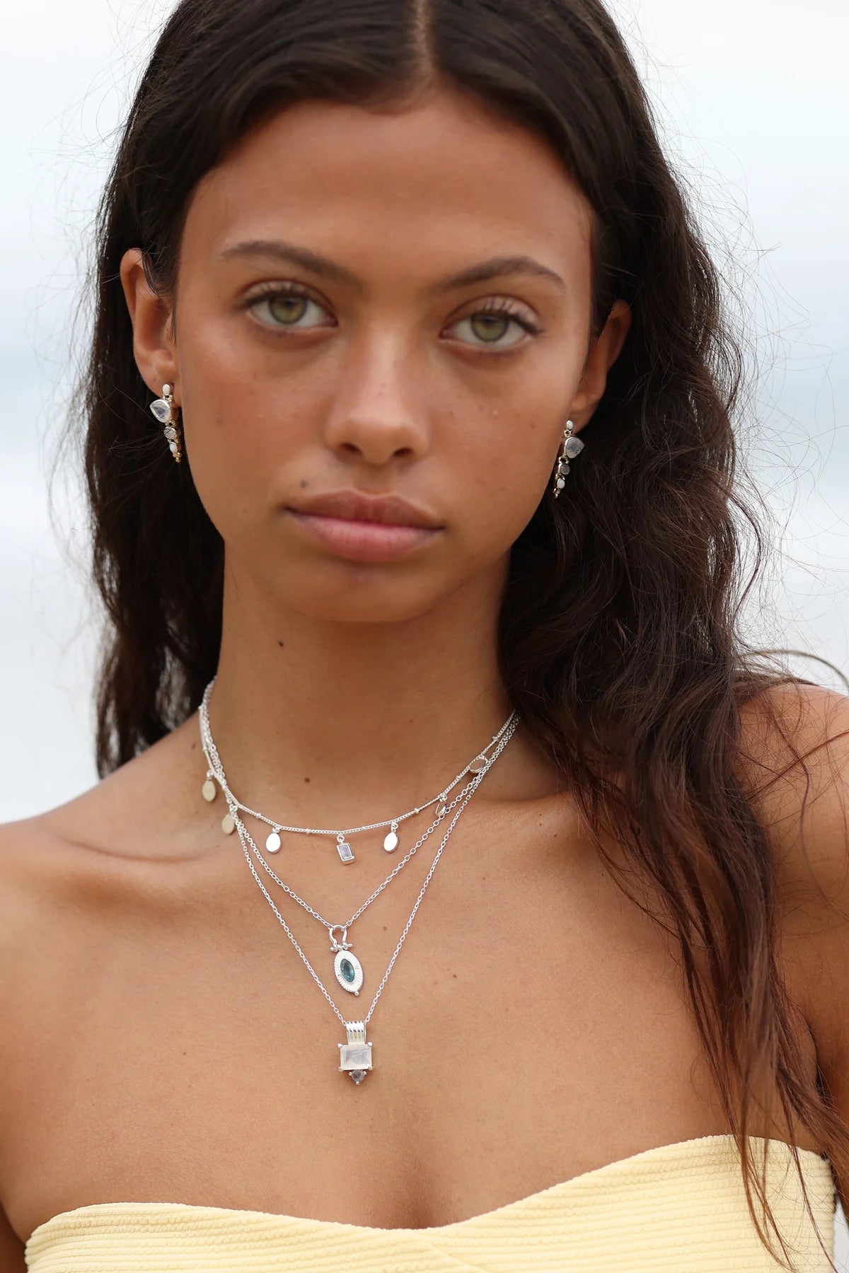TONIMAY - Petal Moonstone Silver Necklace