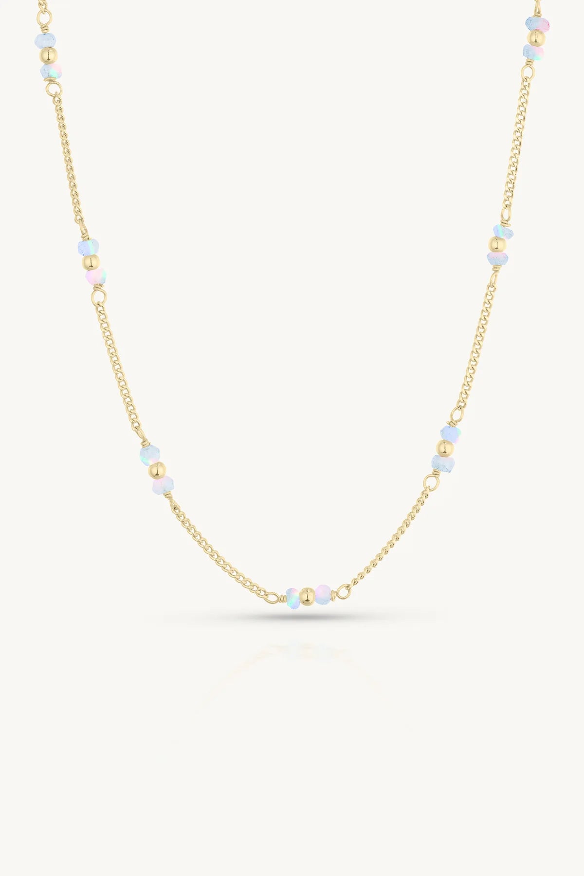 TONIMAY - Beaded Moonstone Gold Necklace