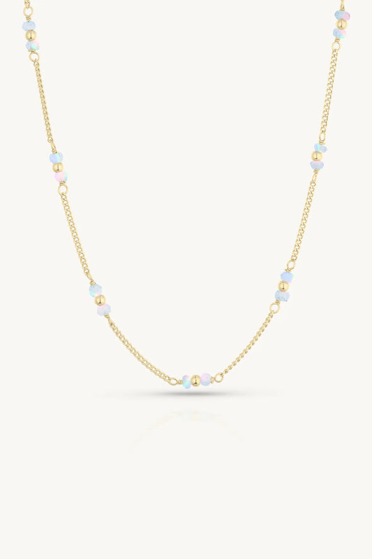 TONIMAY - Beaded Moonstone Gold Necklace