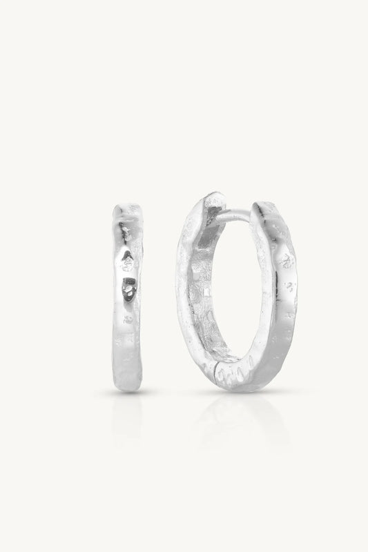 TONIMAY - Textured Silver Huggies (Medium)