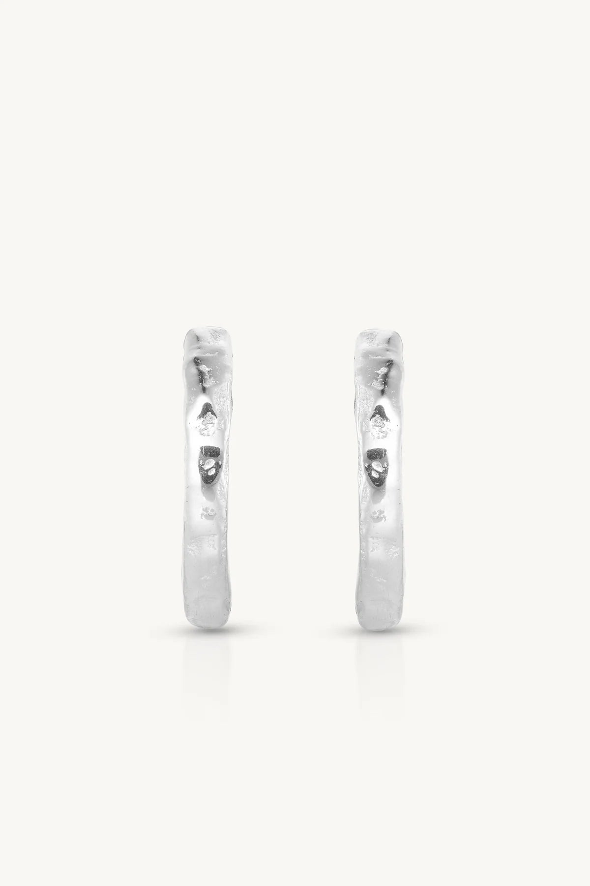 TONIMAY - Textured Silver Huggies (Medium)