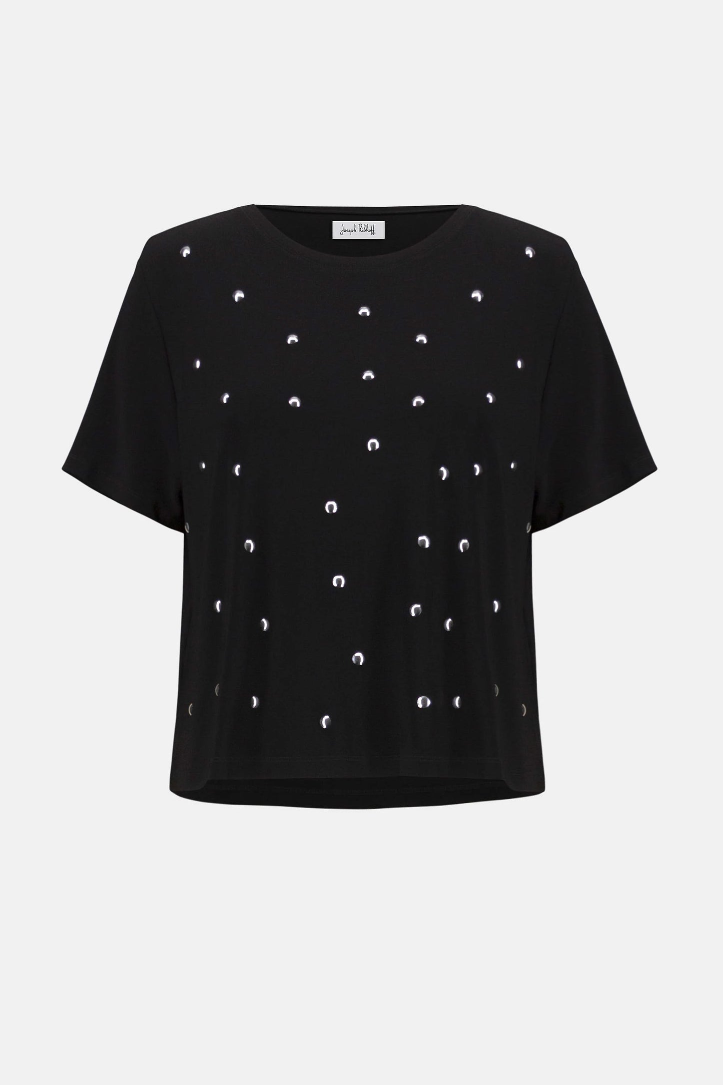 JOSEPH RIBKOFF - Silky Knit Embellished Boxy T-Shirt