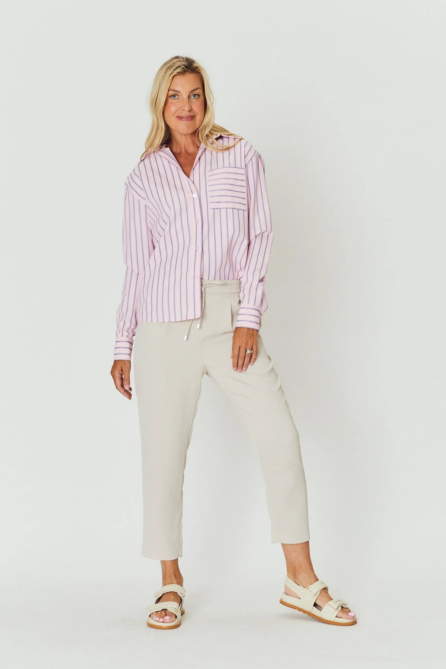 WE ARE THE OTHERS - Chloe Shirt (Purple stripe)