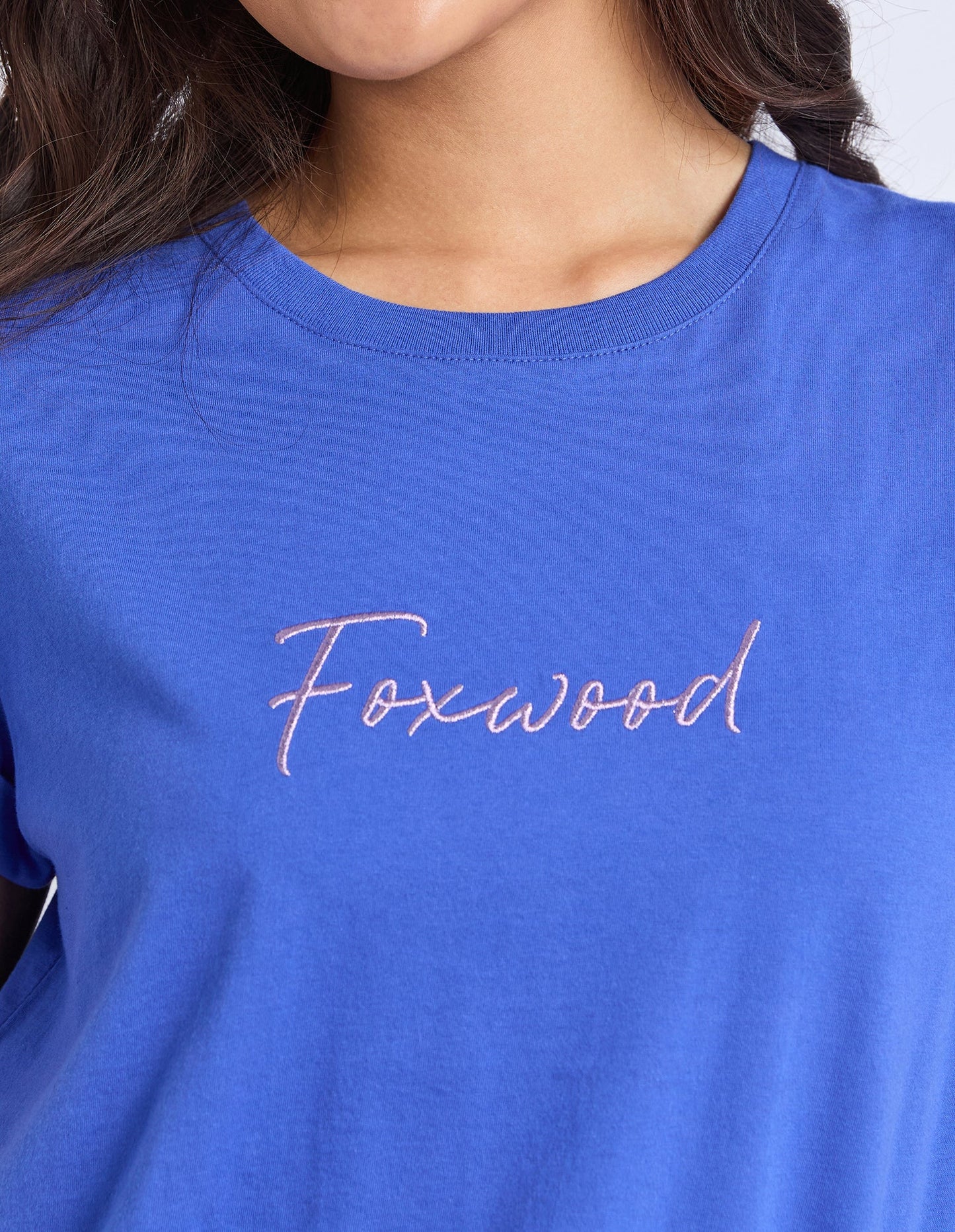 FOXWOOD - Signature Contrast Tee - Blue With Lilac