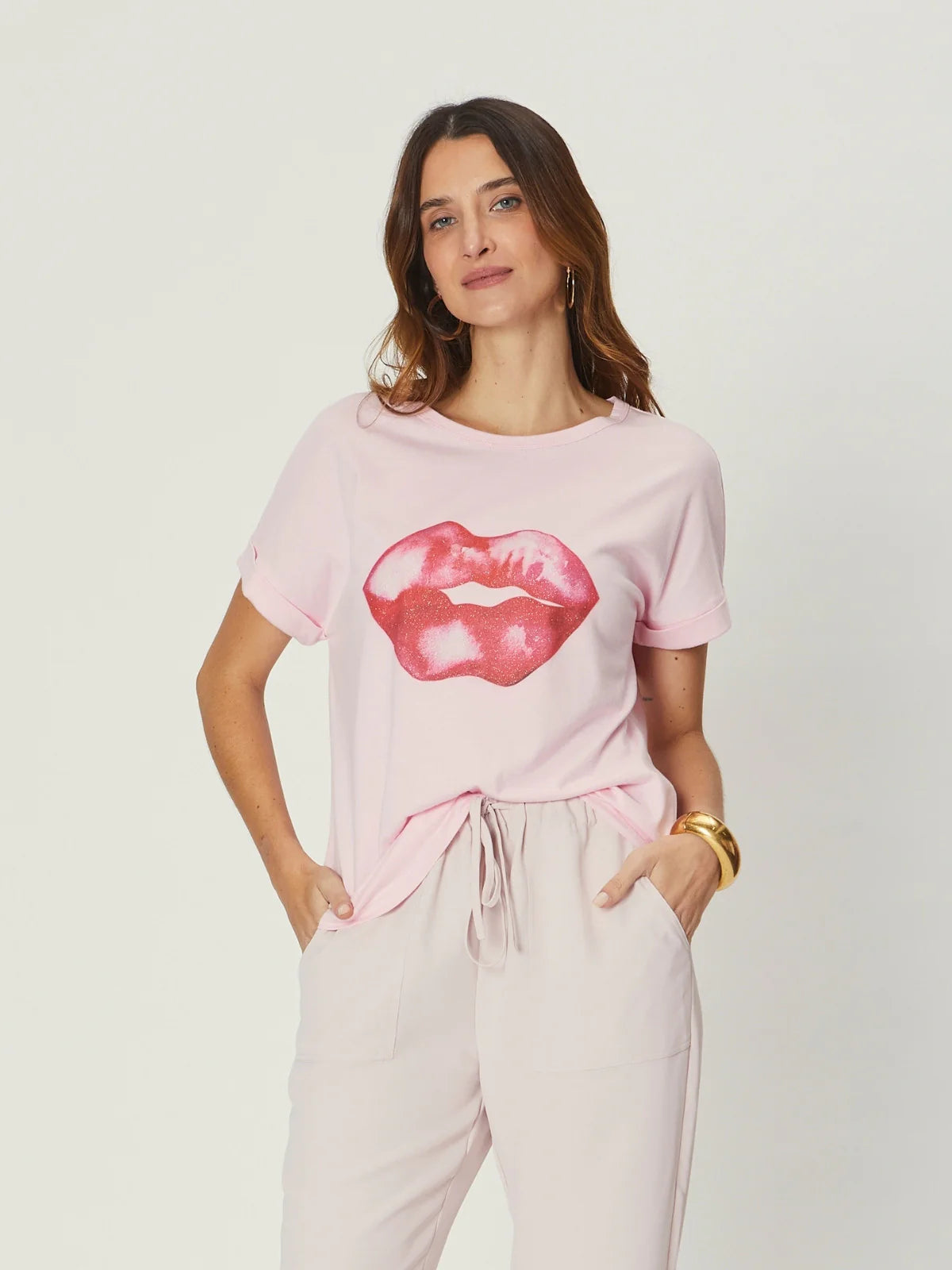 WE ARE THE OTHERS - Jade Relaxed Tee Pink Lips