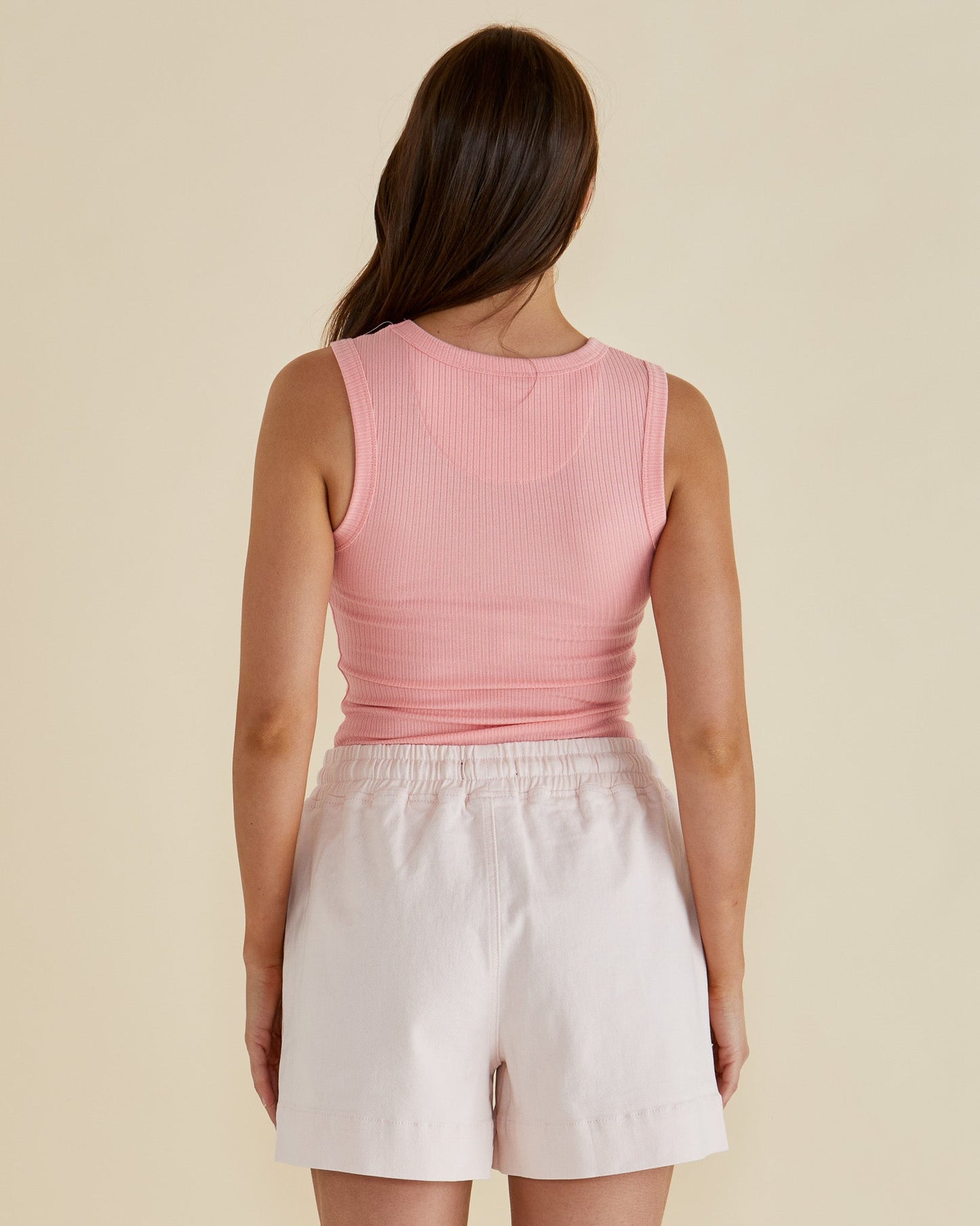 BETTY BASICS - Francis Rib Tank Peach