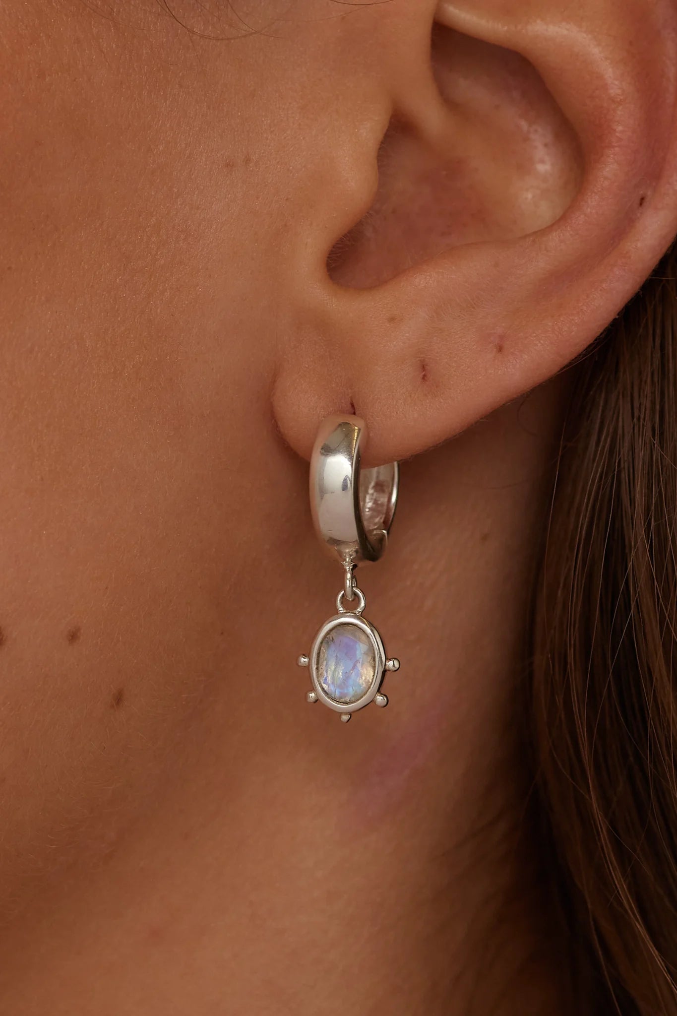 TONIMAY - Gia Moonstone Silver Huggies