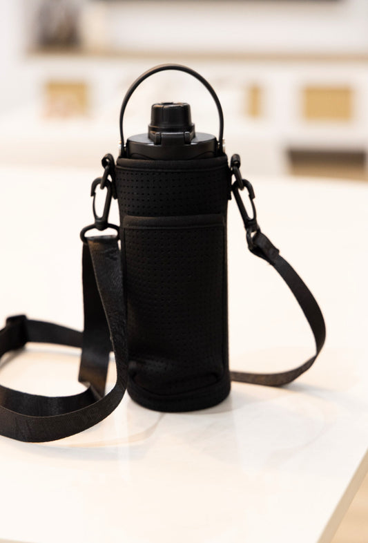 NEOPRENE SOCIETY - Black Neoprene Bottle Phone Bag