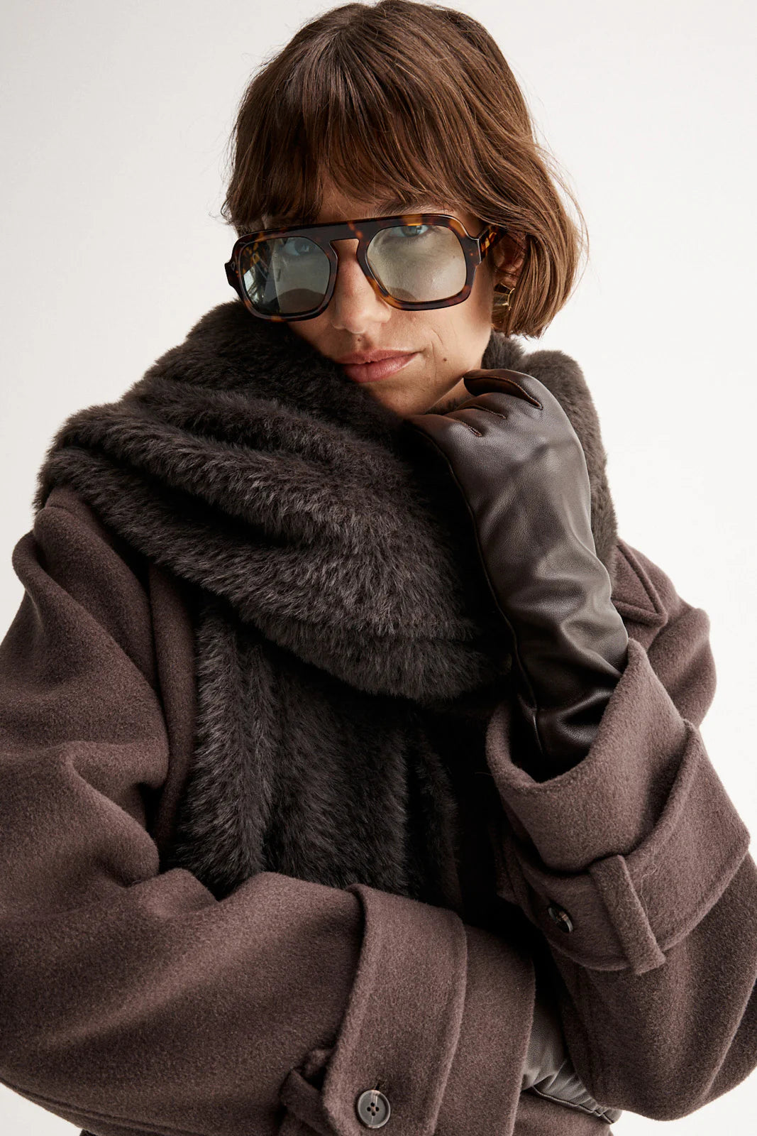 ELKA COLLECTIVE - Lottie Scarf Chocolate