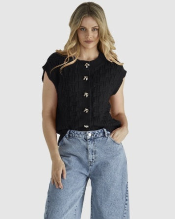 SASS CLOTHING - Zadie Vest Black